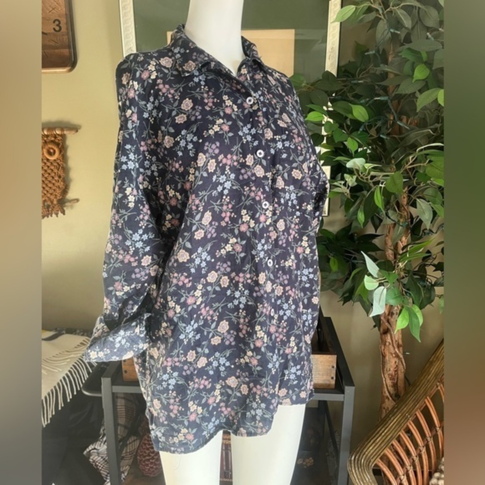 Woolrich Cotton Floral Button-Up Women's Top